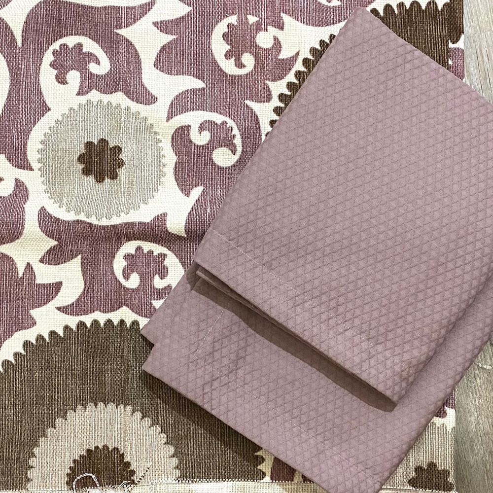 NEW! Peacock Alley Pillow Shams, SET of 2, Soft Purple Organic Cotton Ma…